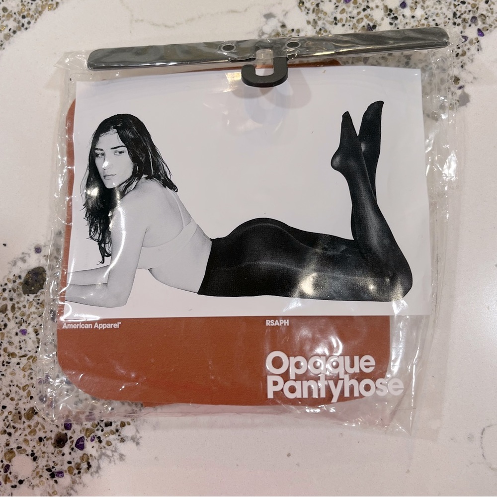 American Apparel Burnt Orange Opaque Tights